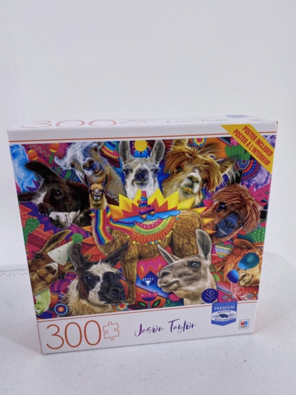 Jason Taylor Drama Llama Puzzle Milton Bradley 300 Pieces MB 24” x 18”